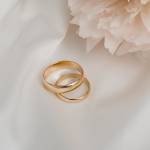 Gold halfround wedding bands miniaturka 3