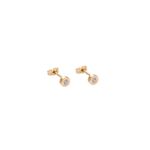 Gold infinity 01 earrings with diamonds miniaturka