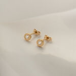 Gold infinity 01 earrings with diamonds miniaturka 2