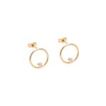 Gold infinity 02 earrings with diamonds miniaturka