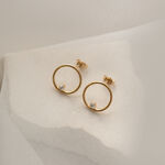 Gold infinity 02 earrings with diamonds miniaturka 2