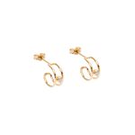 Gold infinity 03 earrings with diamonds miniaturka