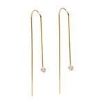 Gold infinity 04 earrings with diamonds miniaturka