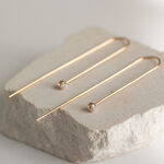 Gold infinity 04 earrings with diamonds miniaturka 2