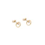Gold infinity 05 earrings with diamonds miniaturka