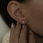 Gold infinity 05 earrings with diamonds miniaturka 1