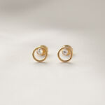 Gold infinity 05 earrings with diamonds miniaturka 2