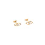 Gold infinity 06 earrings with diamonds miniaturka
