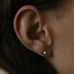 Gold infinity 06 earrings with diamonds miniaturka 1