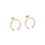 Gold infinity 07 earrings with diamonds miniaturka