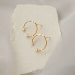 Gold infinity 07 earrings with diamonds miniaturka 2