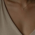 Gold infinity 01 necklace with diamond miniaturka 1