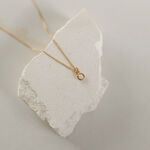 Gold infinity 01 necklace with diamond miniaturka 2