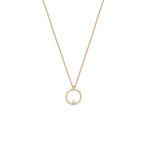 Gold infinity 02 necklace with 0.03 ct diamond miniaturka