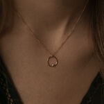 Gold infinity 02 necklace with 0.03 ct diamond miniaturka 1