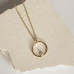 Gold infinity 02 necklace with 0.03 ct diamond miniaturka 2