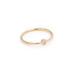 Gold infinity 03 ring with diamond miniaturka