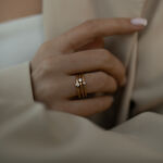 Gold infinity 03 ring with diamond miniaturka 1