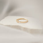 Gold infinity 03 ring with diamond miniaturka 2