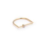 Gold infinity 04 ring with diamond miniaturka