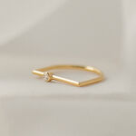 Gold infinity 04 ring with diamond miniaturka 2