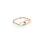 Gold infinity 05 ring with diamond miniaturka