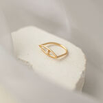 Gold infinity 05 ring with diamond miniaturka 2