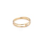 Gold infinity 06 ring with diamond miniaturka