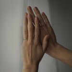 Gold infinity 06 ring with diamond miniaturka 1