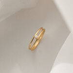 Gold infinity 06 ring with diamond miniaturka 3