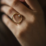 infinity 07 gold ring with 0.11 ct diamond miniaturka 1