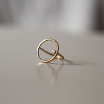 infinity 07 gold ring with 0.11 ct diamond miniaturka 2