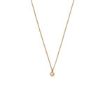 infinity 01 gold necklace with 0.11 ct diamond miniaturka