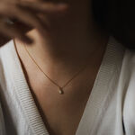 infinity 01 gold necklace with 0.11 ct diamond miniaturka 1