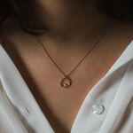 Gold infinity 02 necklace with 0.06 ct diamond miniaturka 1