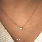 gold infinity 04 necklace with 0.11 diamond miniaturka 1