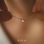 gold infinity 04 necklace with 0.11 diamond miniaturka 2