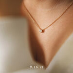 gold infinity 04 necklace with 0.16 diamond miniaturka 1