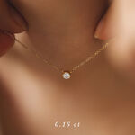 gold infinity 04 necklace with 0.16 diamond miniaturka 2