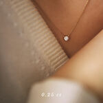 gold infinity 04 necklace with 0.25 diamond miniaturka 1