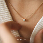 Gold infinity 04 necklace with 0.35 diamond miniaturka 1