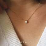 Gold infinity 04 necklace with 0.35 diamond miniaturka 2