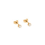 gold earrings with diamonds 0.22 ct infinity 08 miniaturka