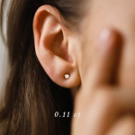 gold earrings with diamonds 0.22 ct infinity 08 miniaturka 3