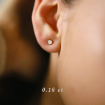 gold earrings with diamonds 0.32 ct infinity 08 miniaturka 1