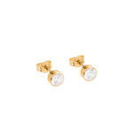 gold earrings with diamonds 0.7 ct infinity 08 miniaturka 2
