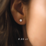 gold earrings with diamonds 0.7 ct infinity 08 miniaturka 3