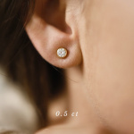 gold earrings with diamonds 1 ct infinity 08 miniaturka 3