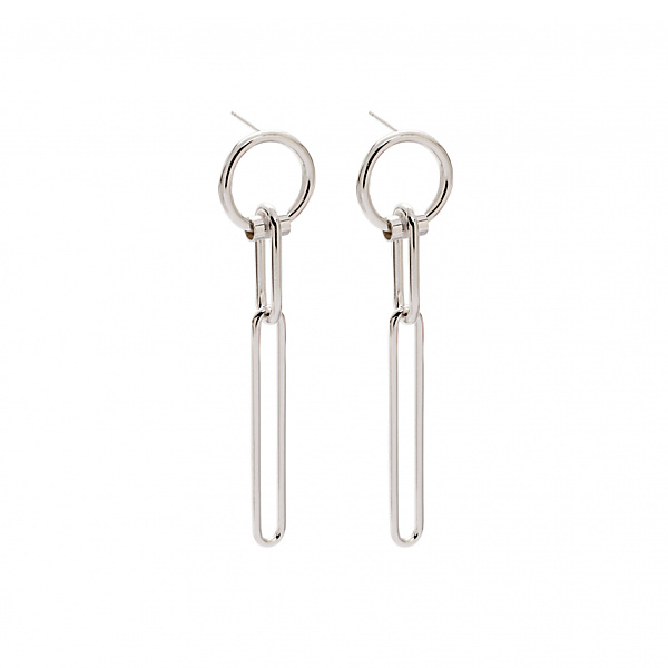 Silver bold 02 silver earrings