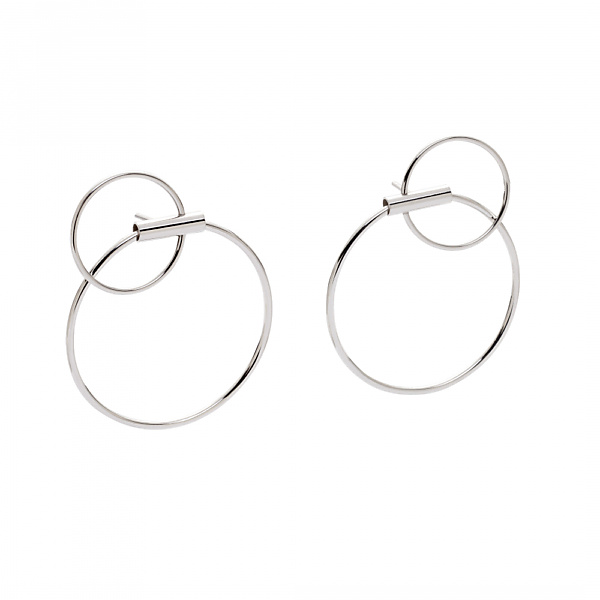 Silver bold 04 silver earrings